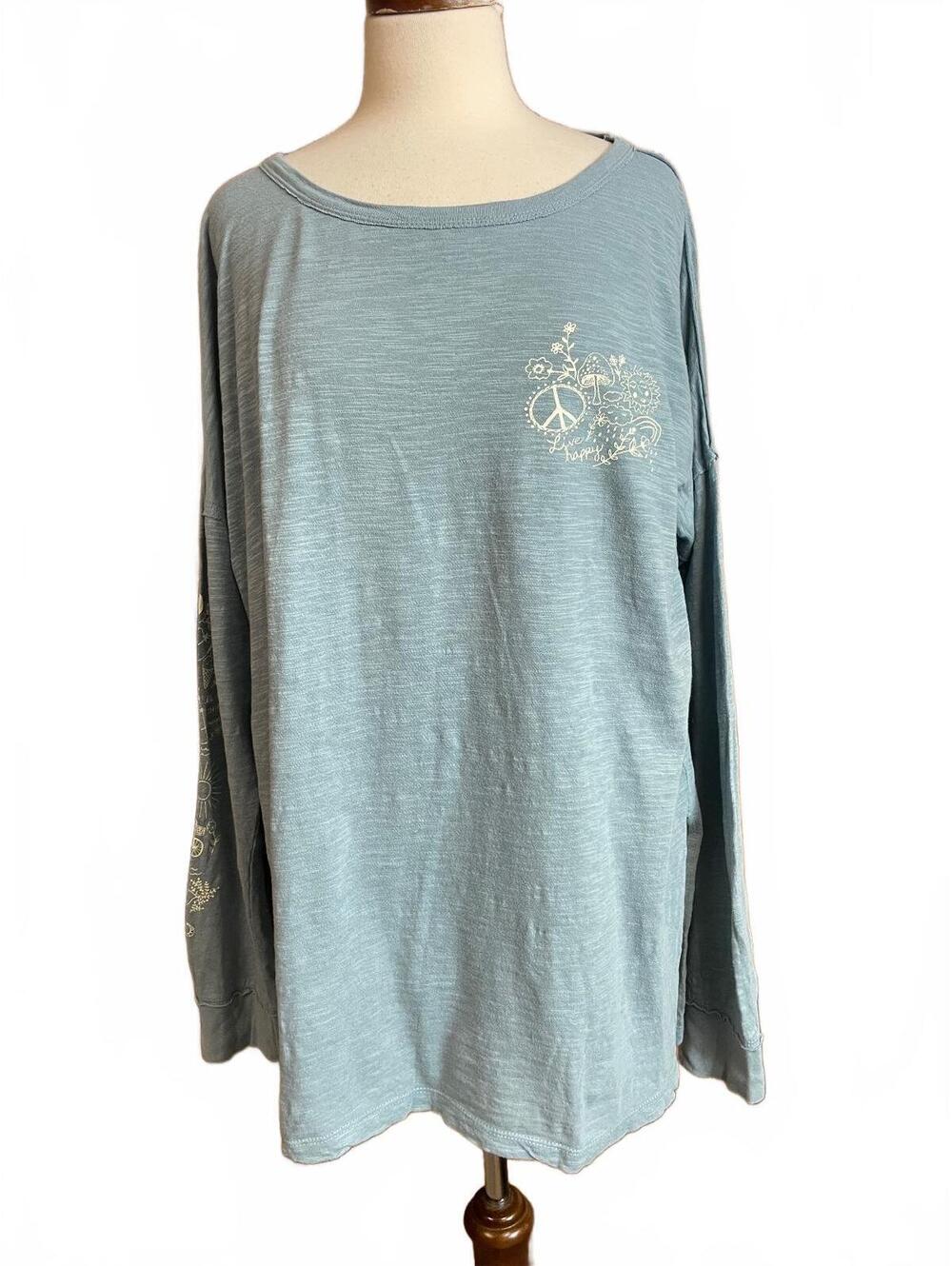 Natural Life oversized cotton doodle T-shirt large - Picture 2 of 8